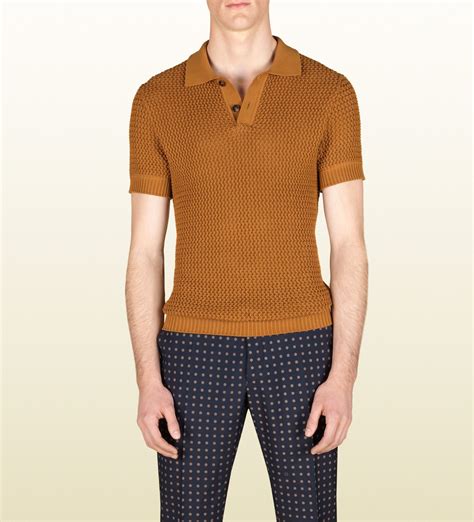 gucci black and yellow pollo|Gucci shirts for men.